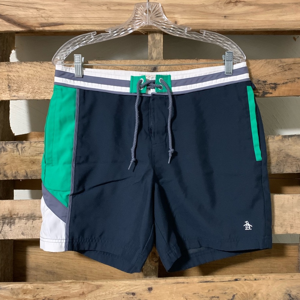 Mens Original Penguin Swim Shorts, Size 32